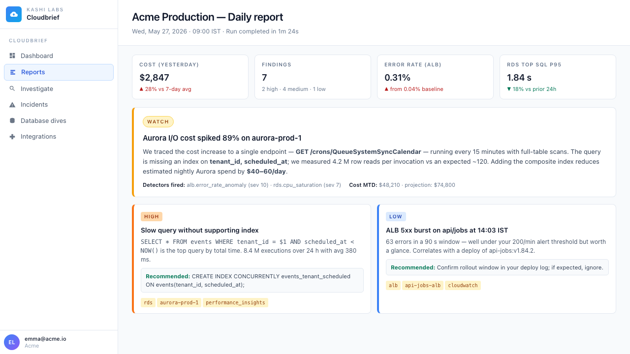 Cloudbrief screenshot