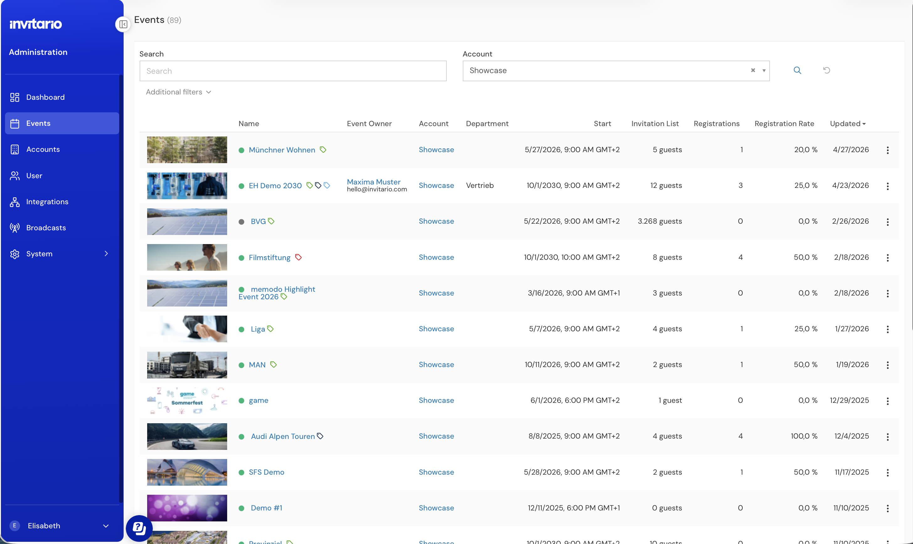 Invitario screenshot
