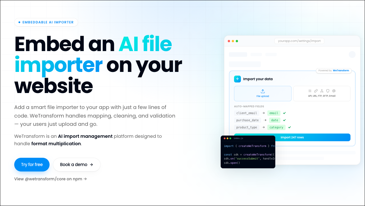 WeTransform screenshot