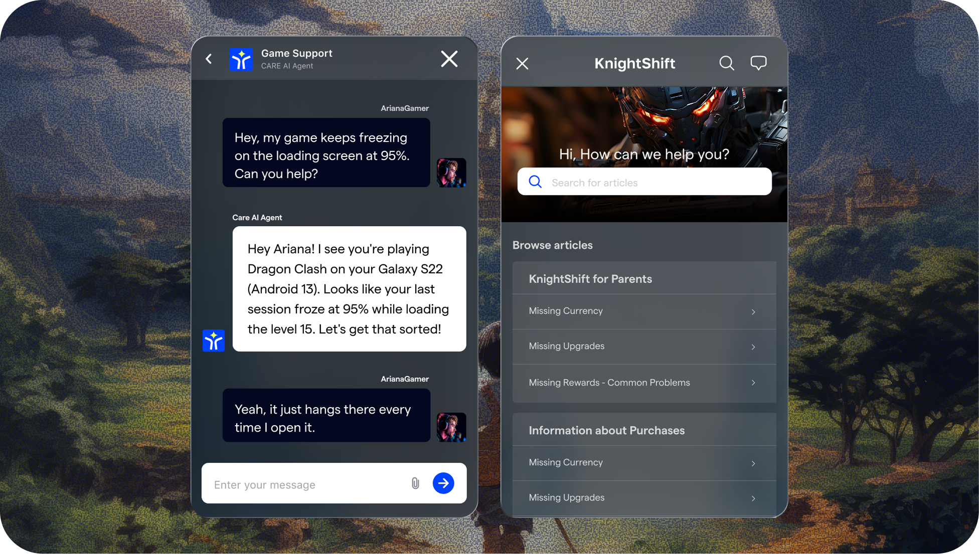 Helpshift screenshot