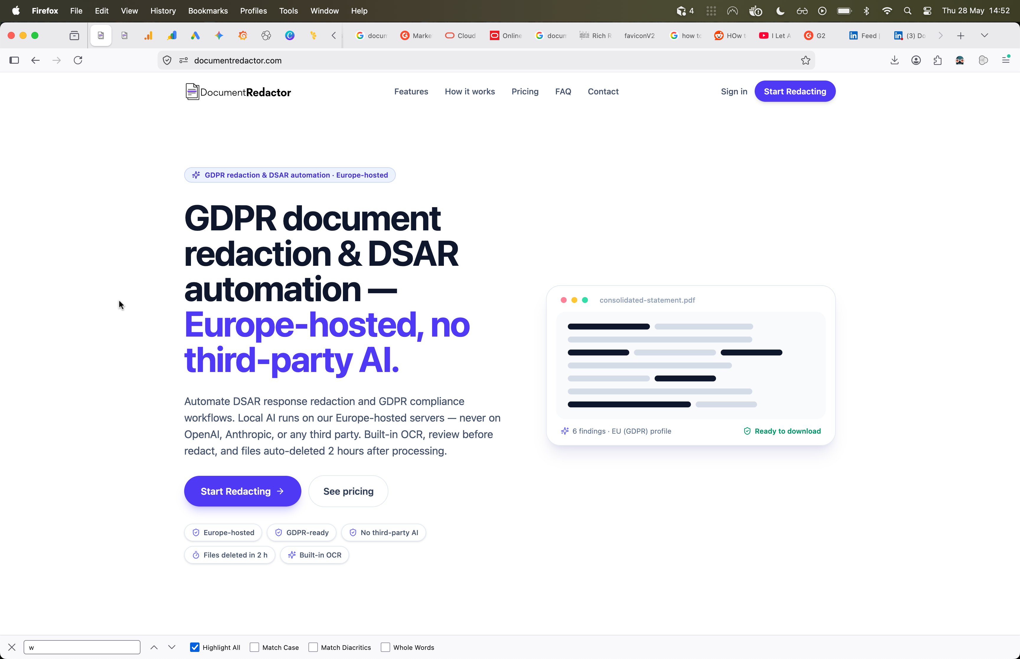 Document Redactor screenshot