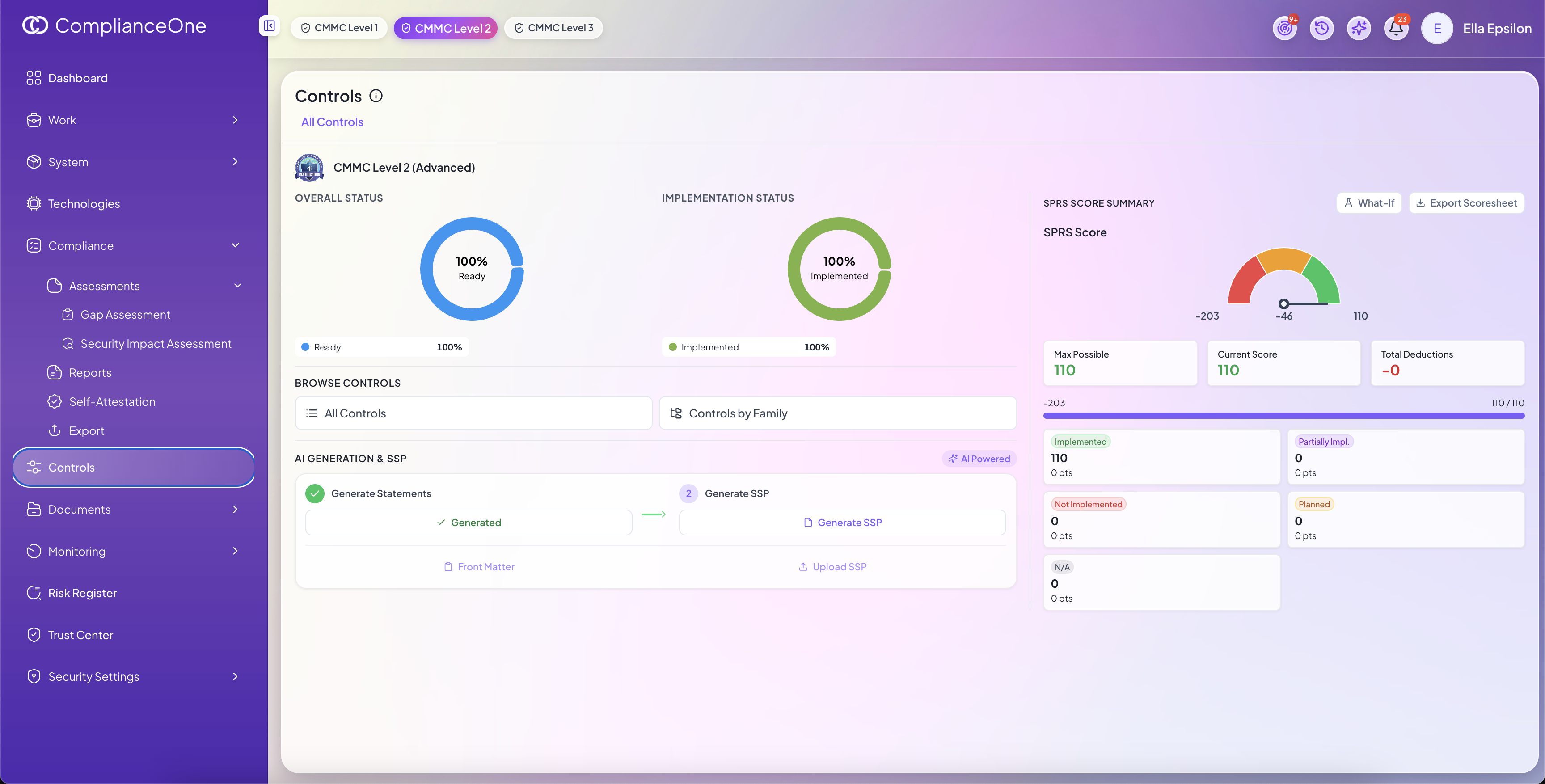 ComplianceONE screenshot