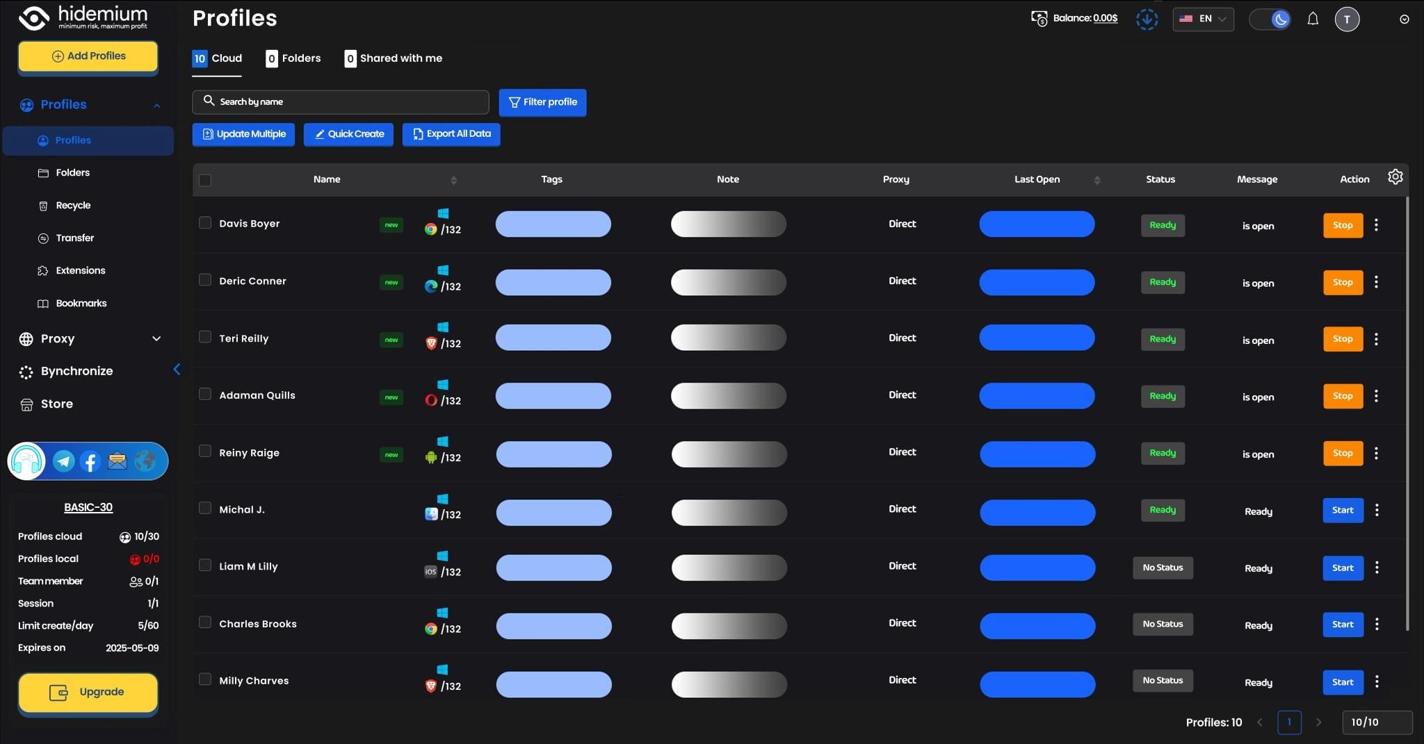 Hidemium screenshot