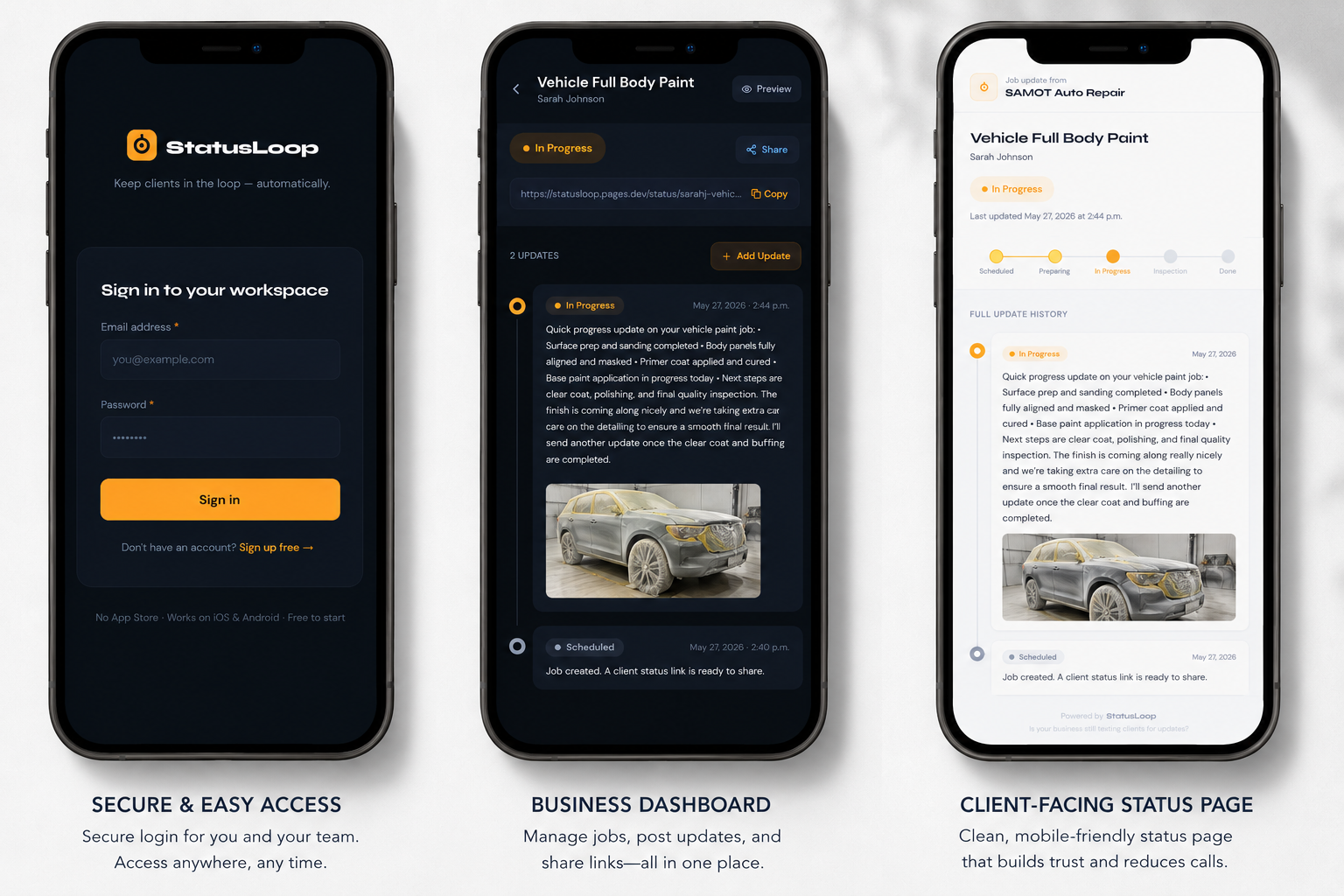 StatusLoop screenshot