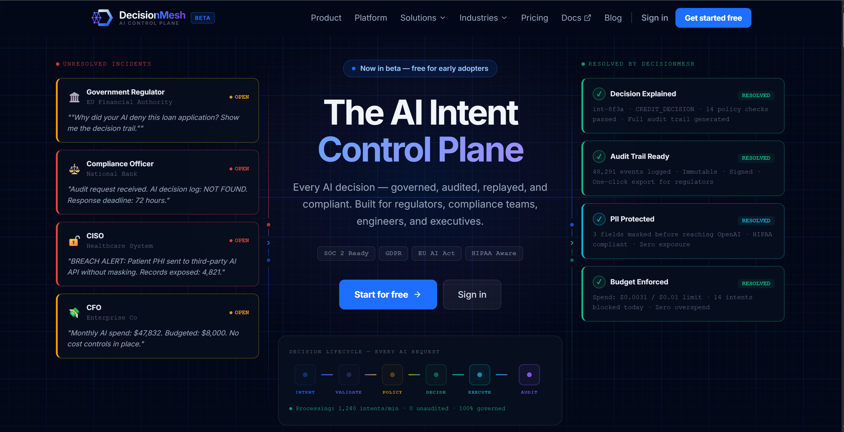 DecisionMesh screenshot