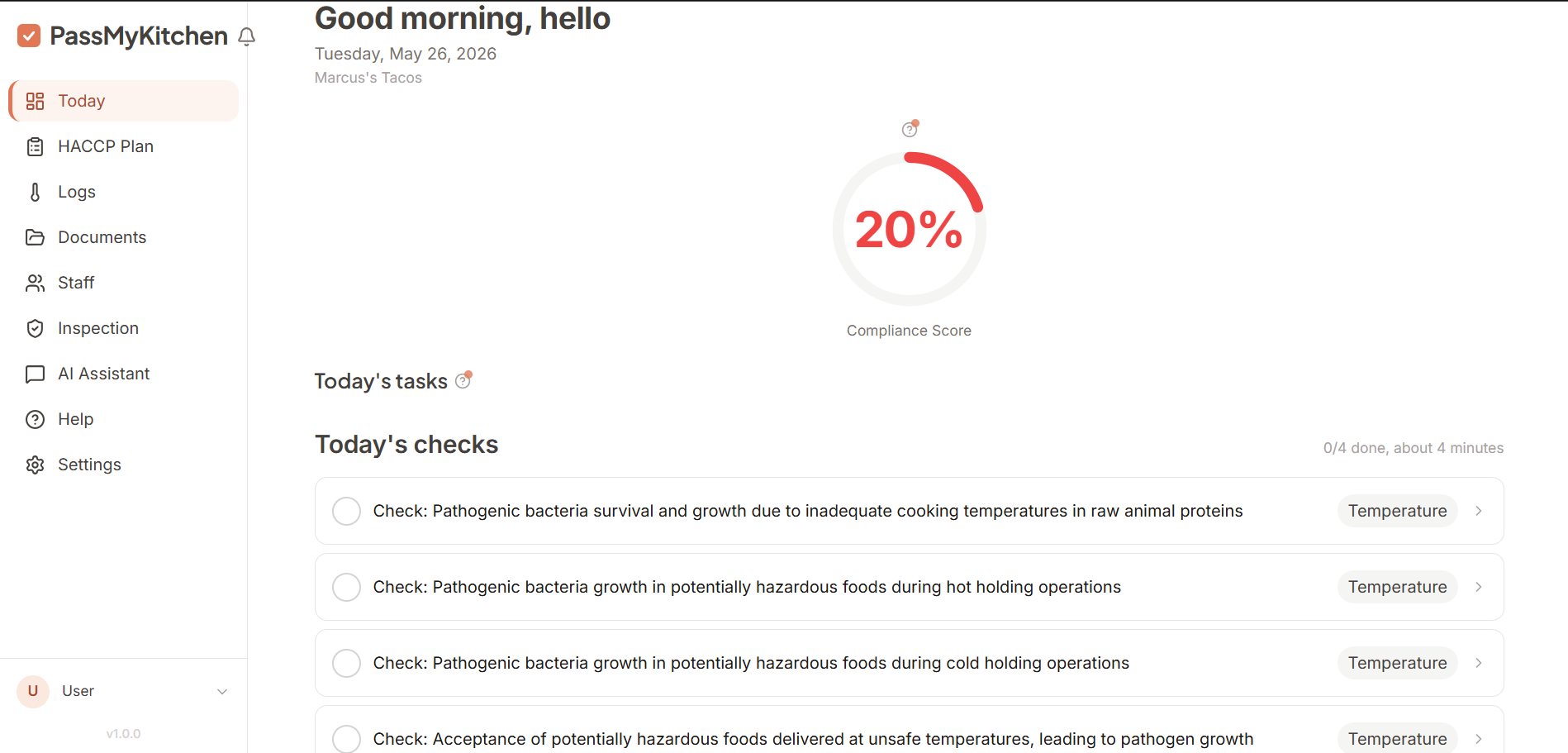 PassMyKitchen screenshot