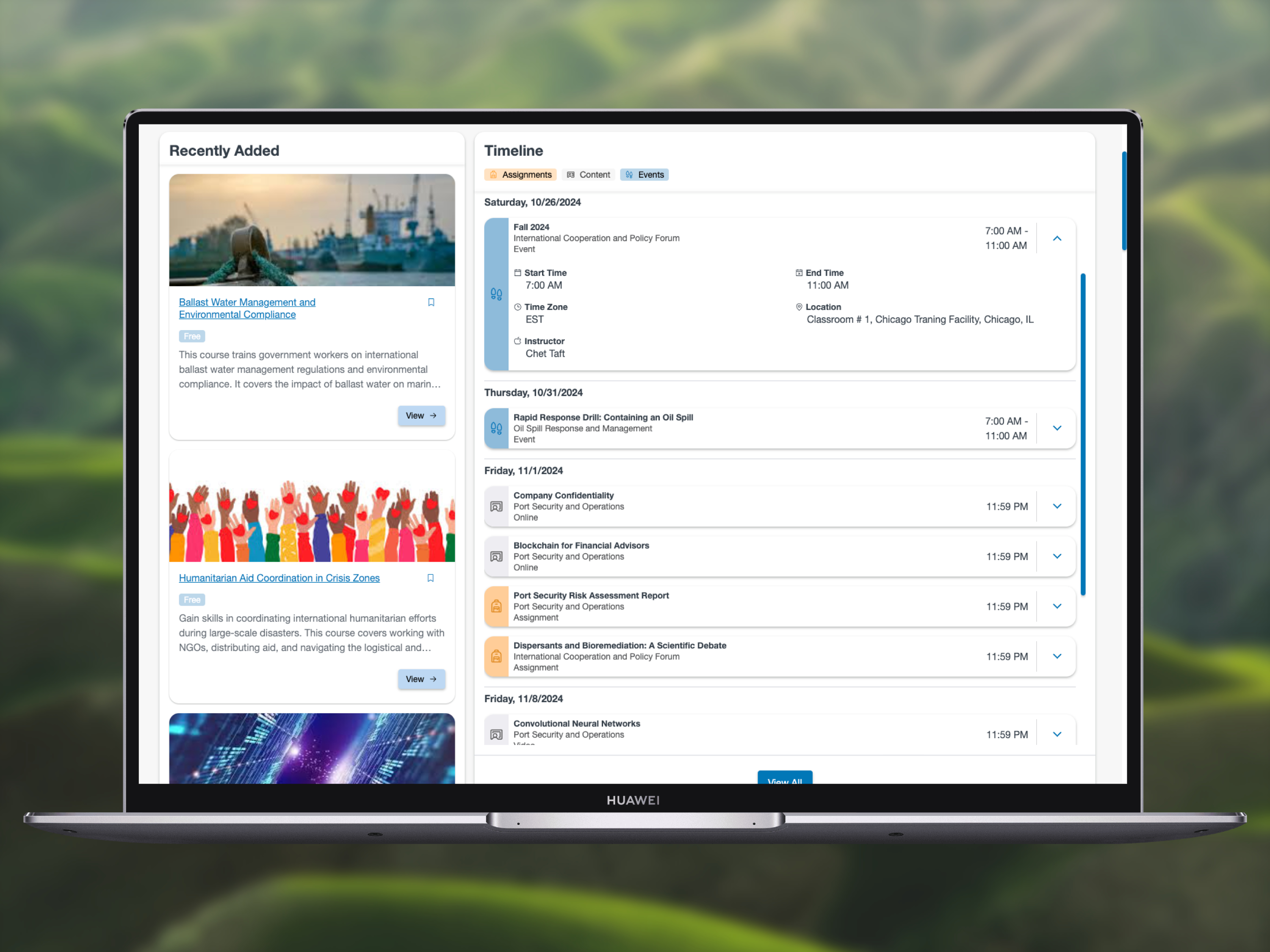 Meridian Knowledge Solutions LMS screenshot
