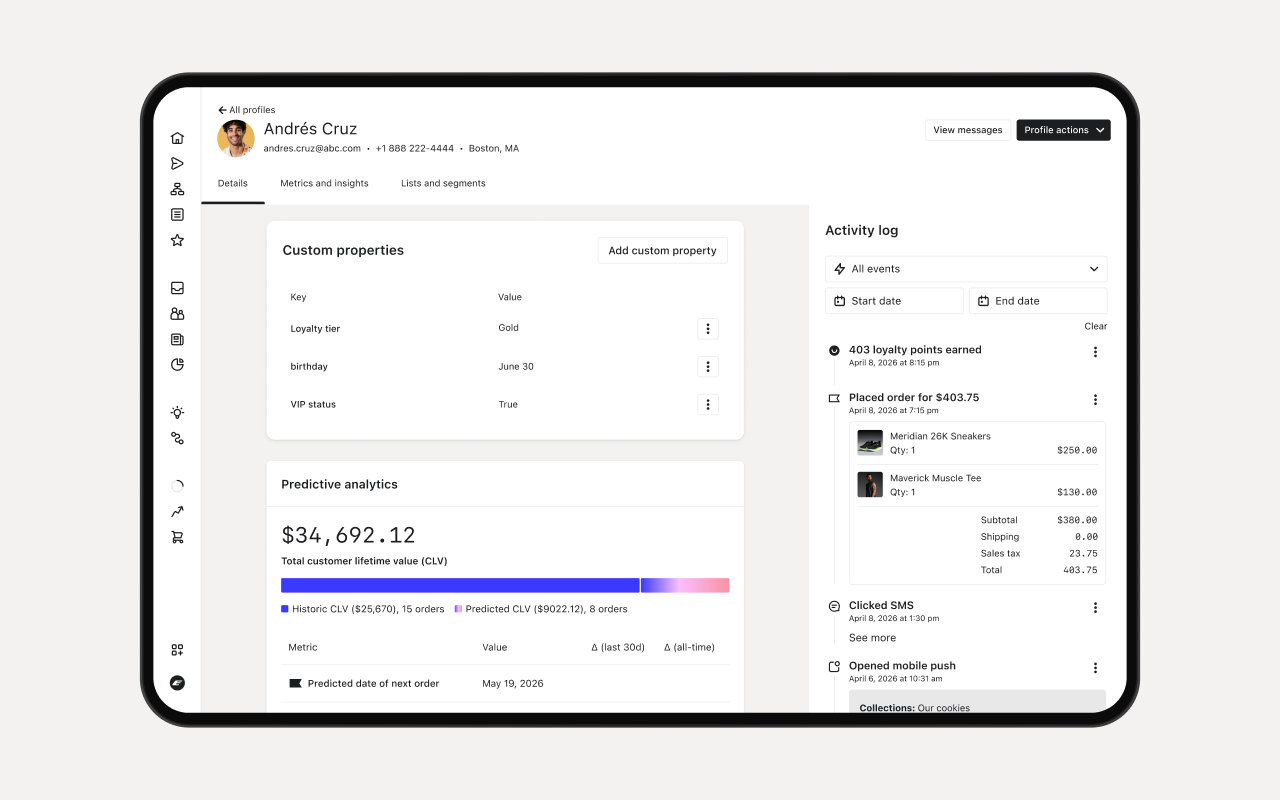 Klaviyo screenshot