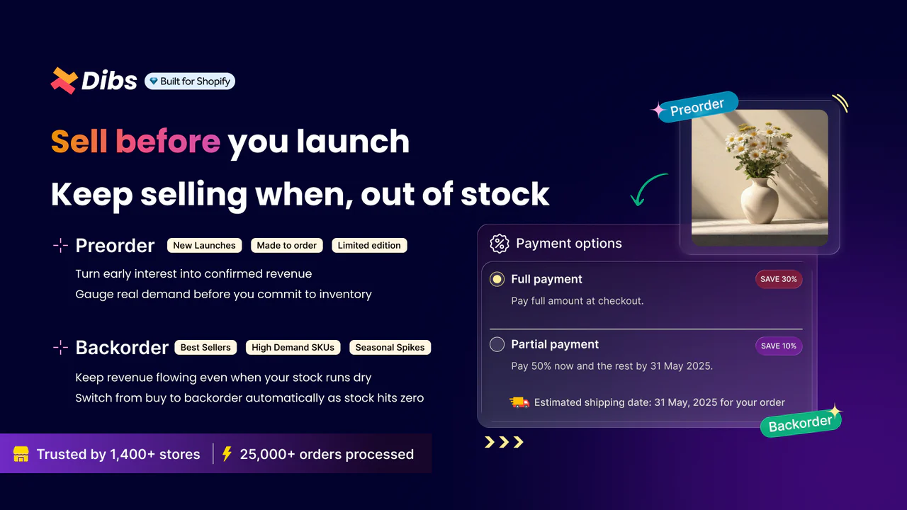 Dibs – Preorders & Backorders screenshot