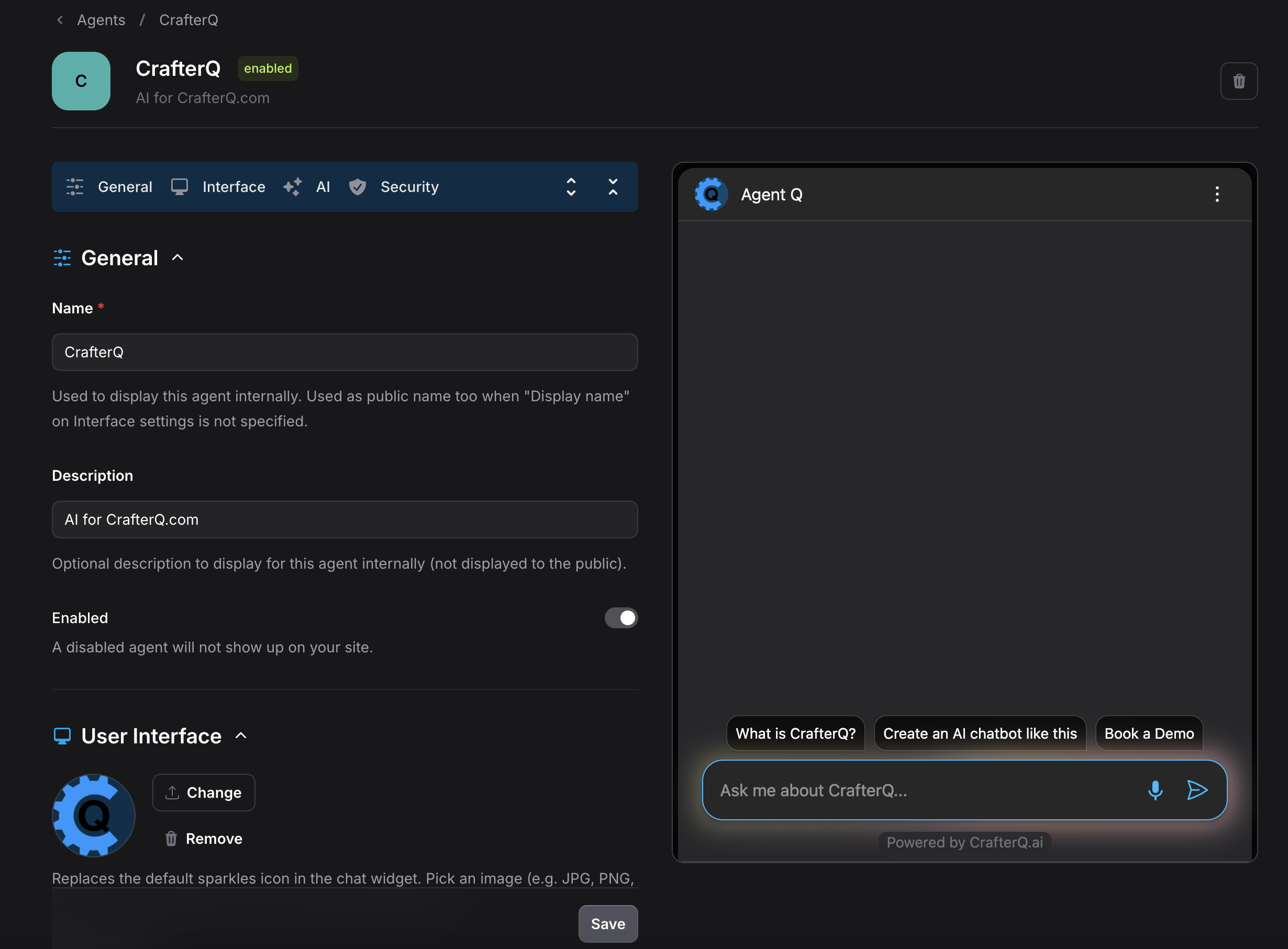 CrafterQ screenshot