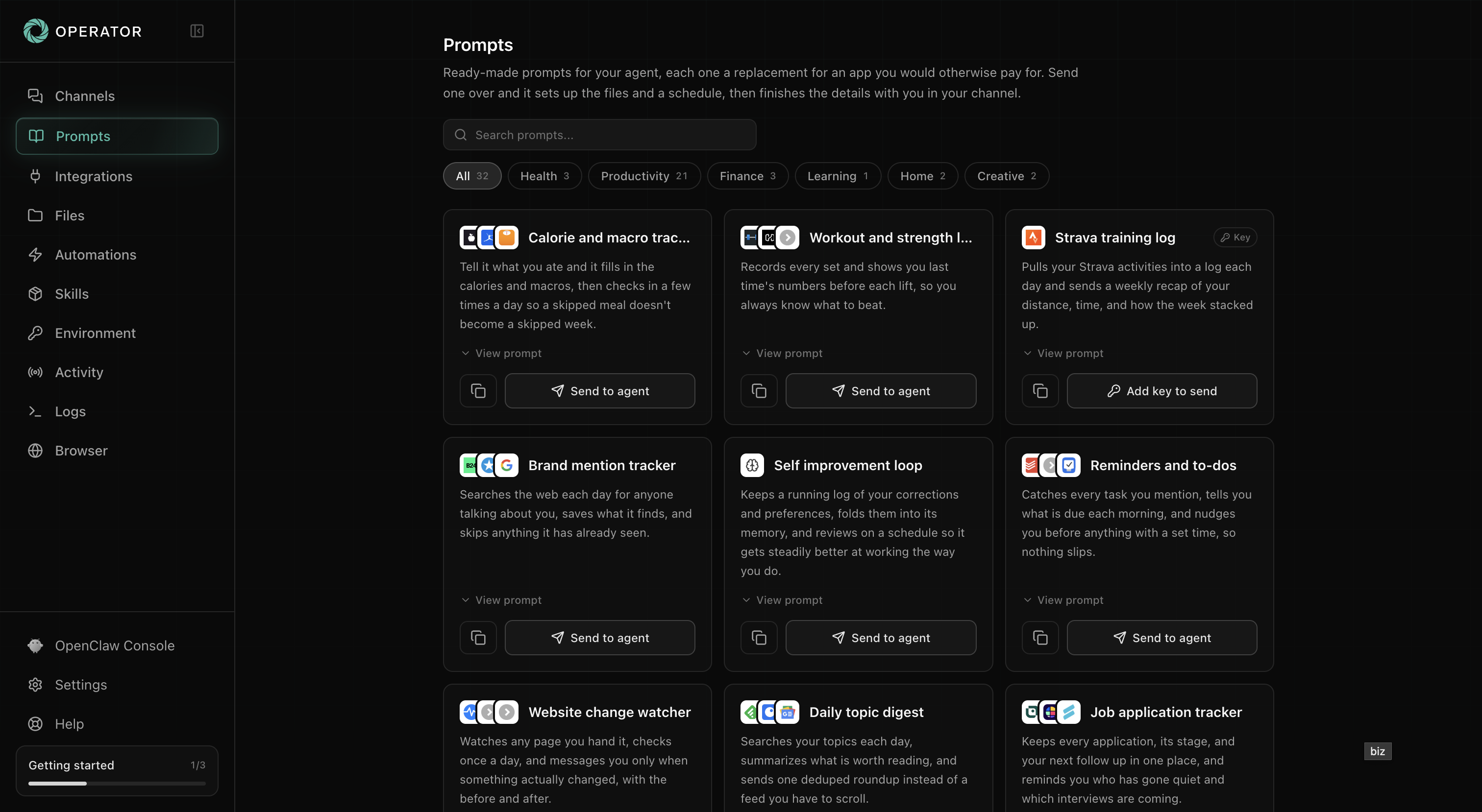 Operator.io screenshot