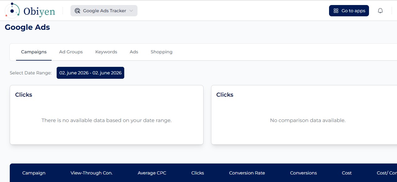 Google Ads Tracker screenshot
