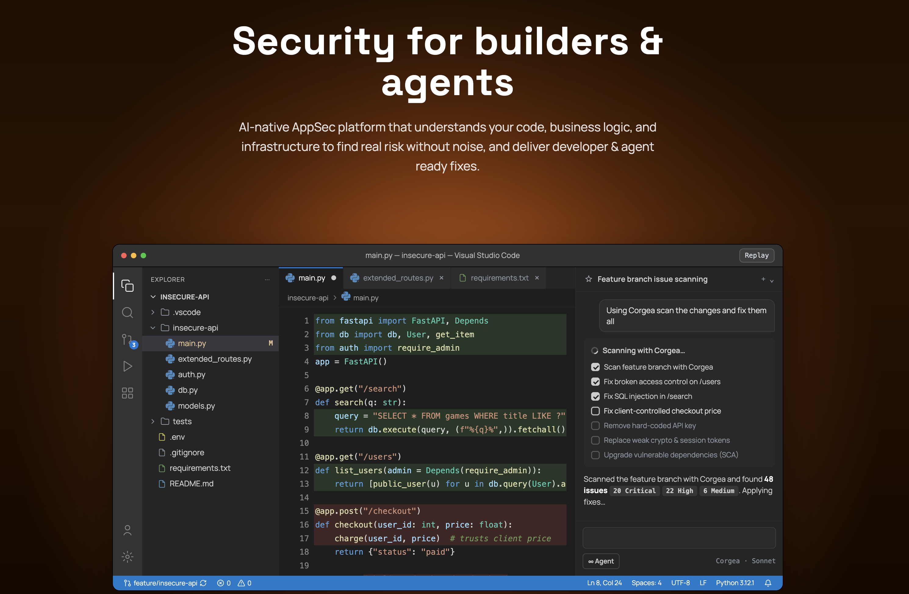 Corgea screenshot