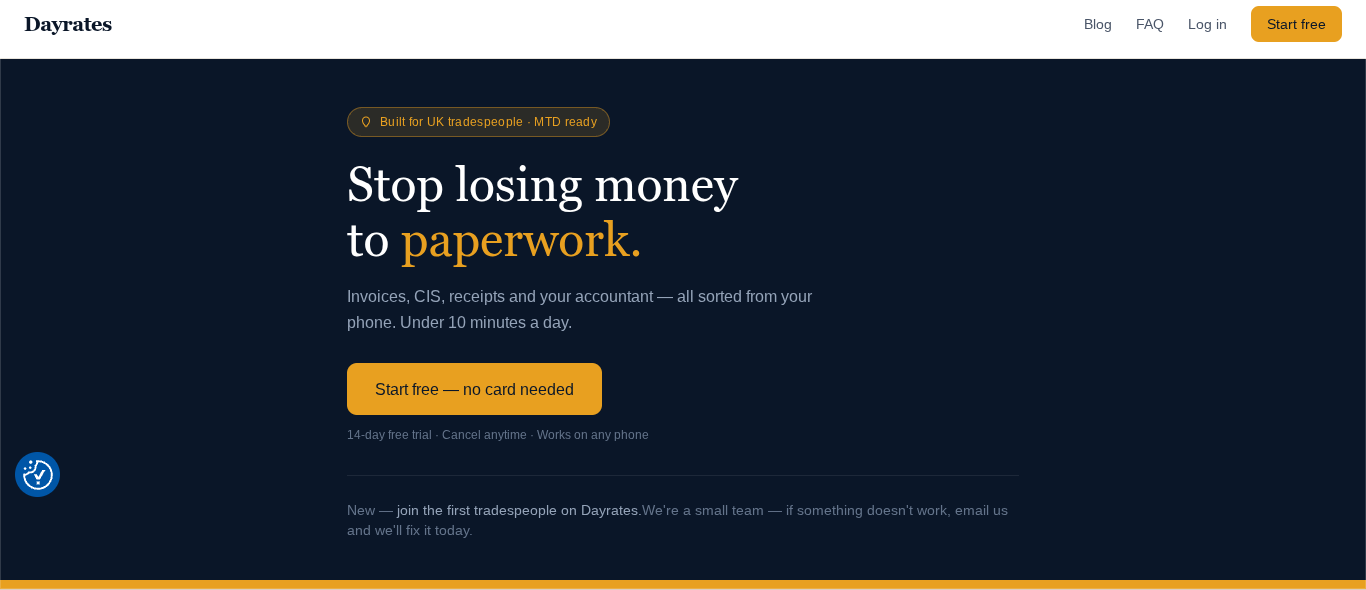 Dayrates screenshot