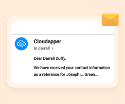 CloudApper Reference Check Solution screenshot