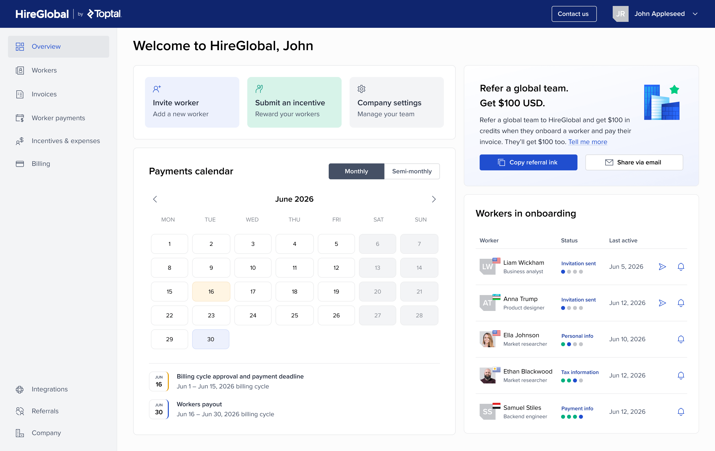 HireGlobal screenshot