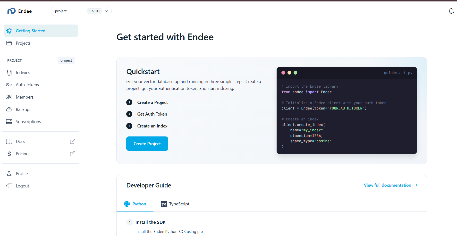 Endee screenshot