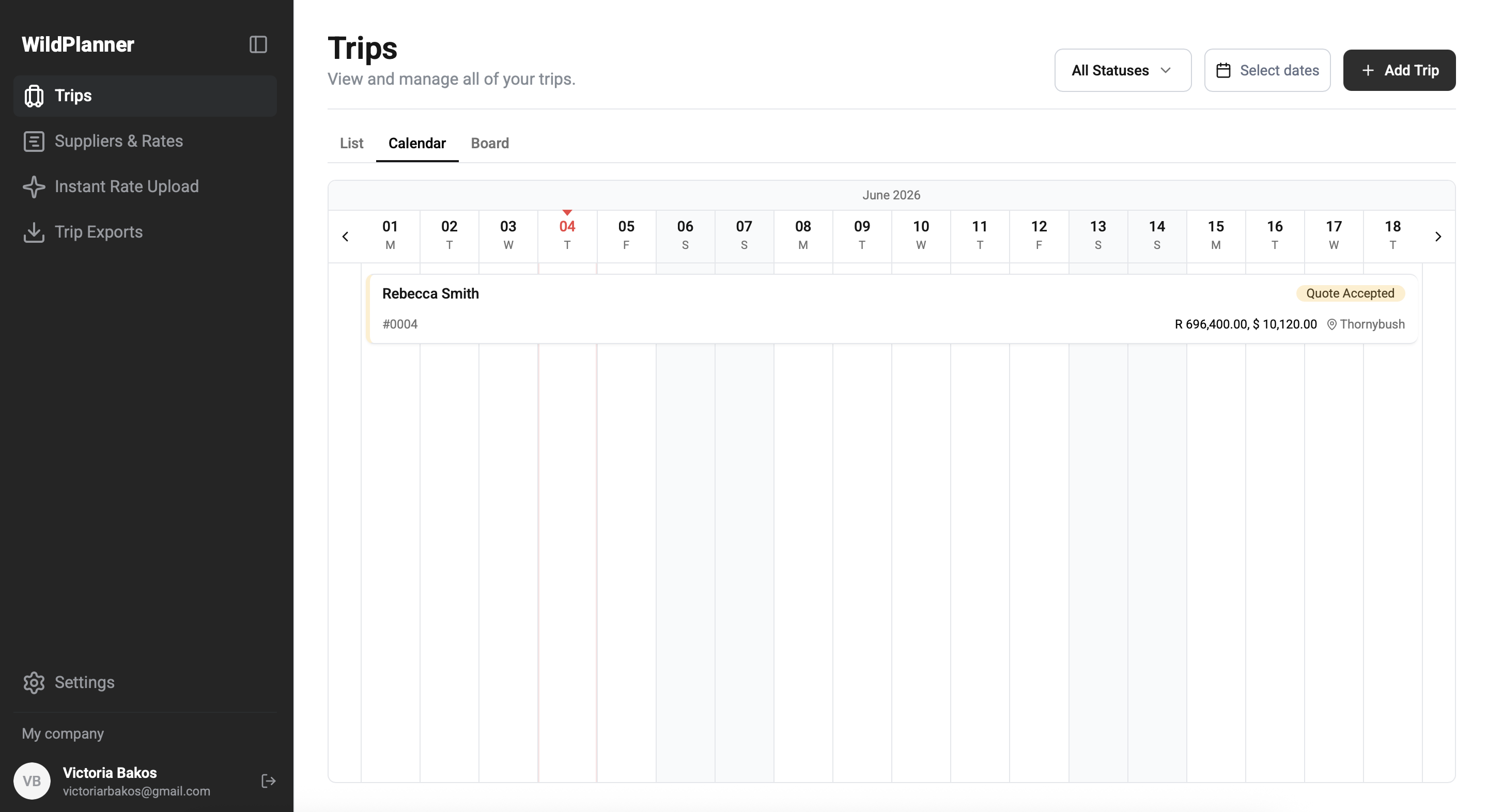 WildPlanner screenshot