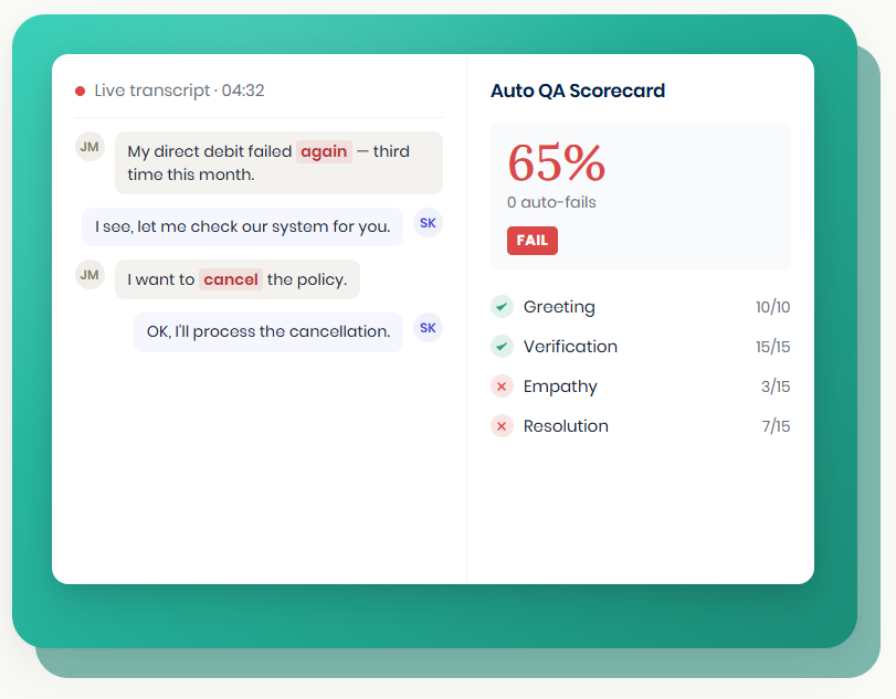 evaluagent screenshot