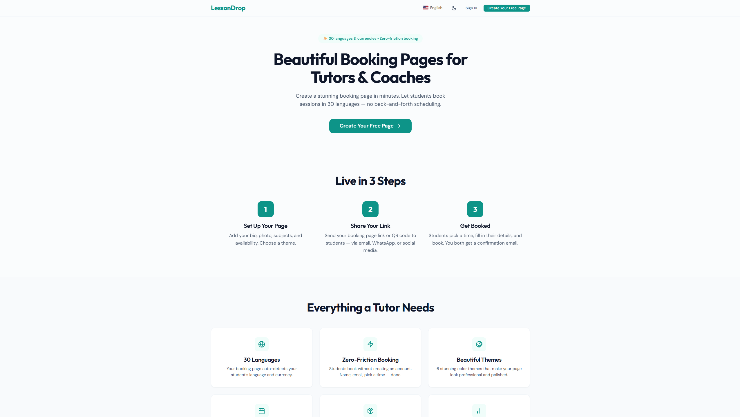 LessonDrop screenshot