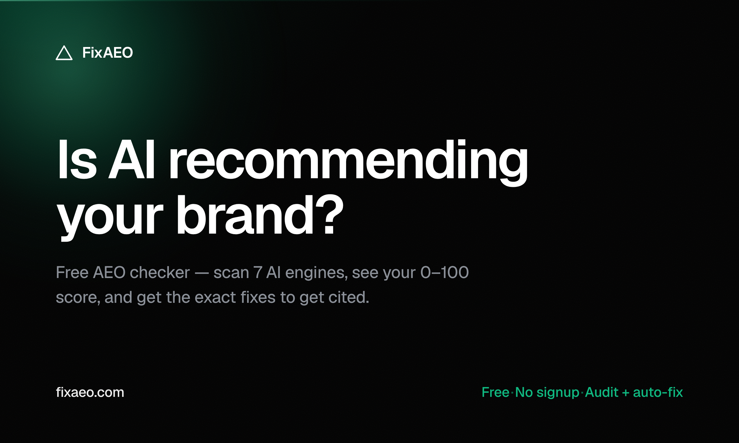 FixAEO screenshot