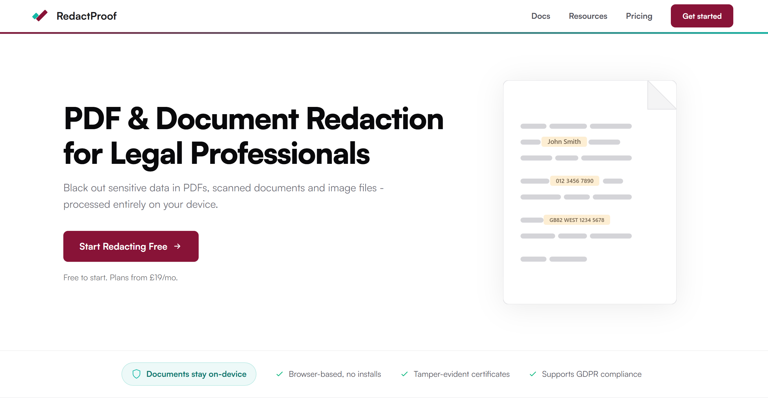 RedactProof screenshot