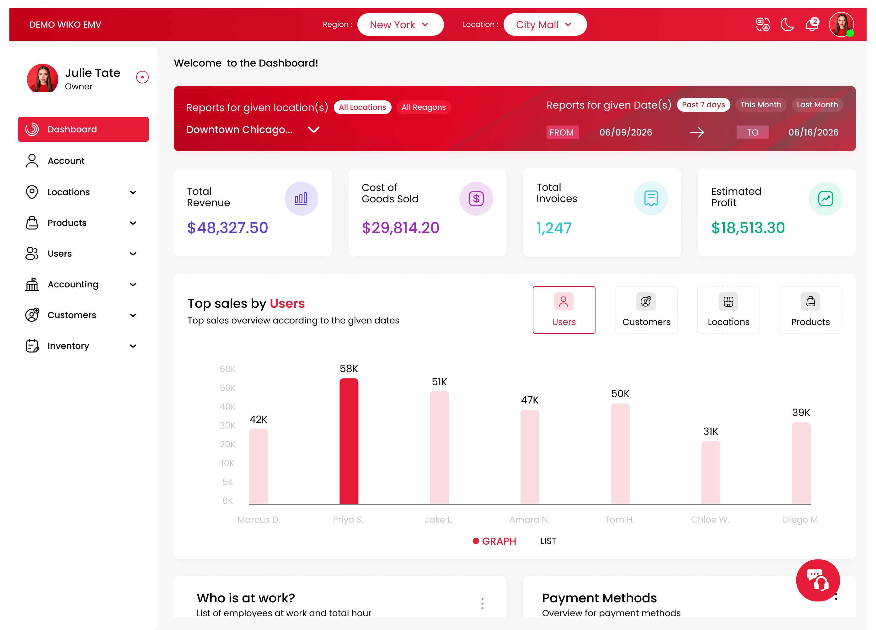 Nova POS screenshot