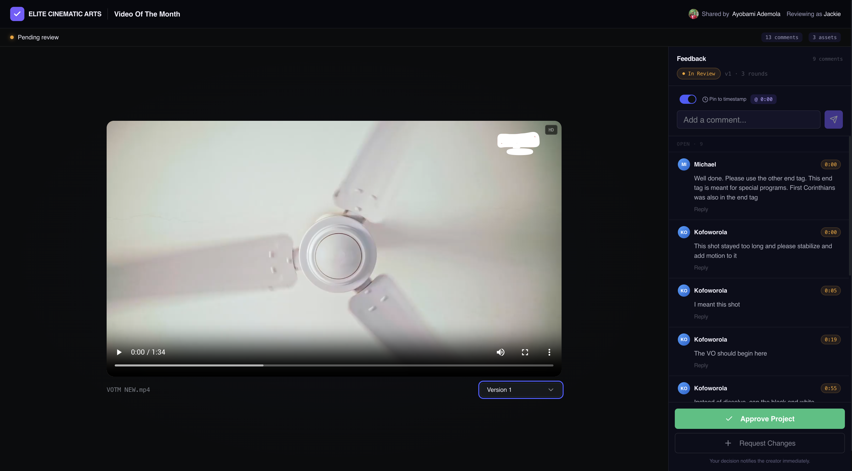 Clearproof screenshot