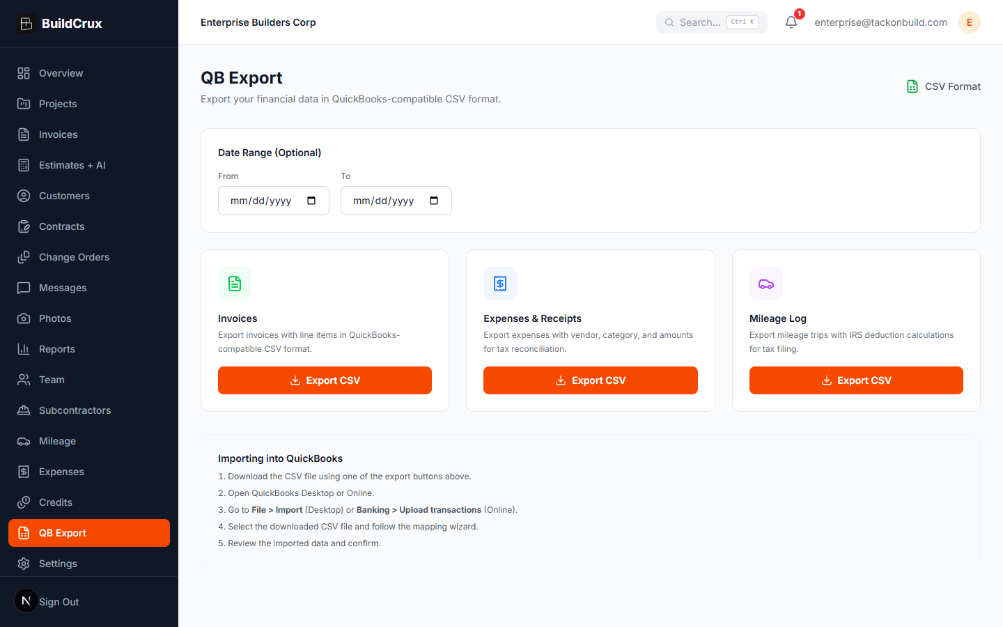 BuildCrux screenshot