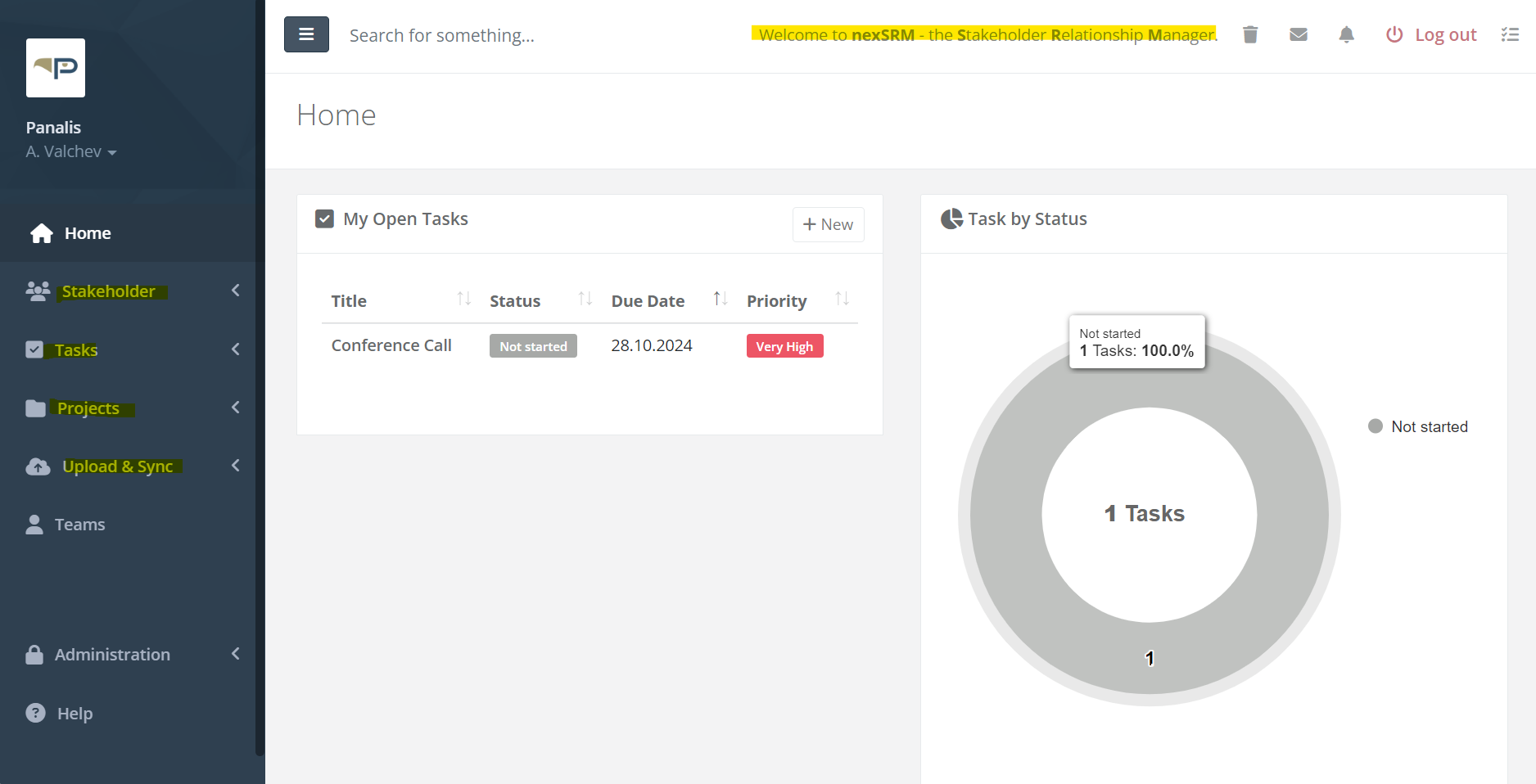 nexSRM screenshot