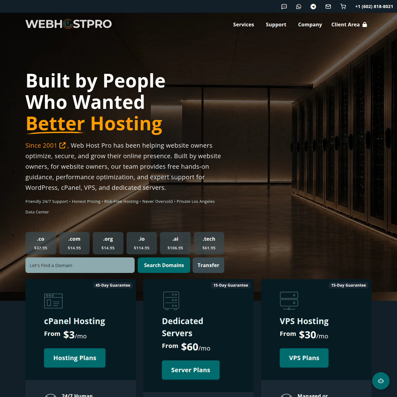WEBHOSTPRO screenshot