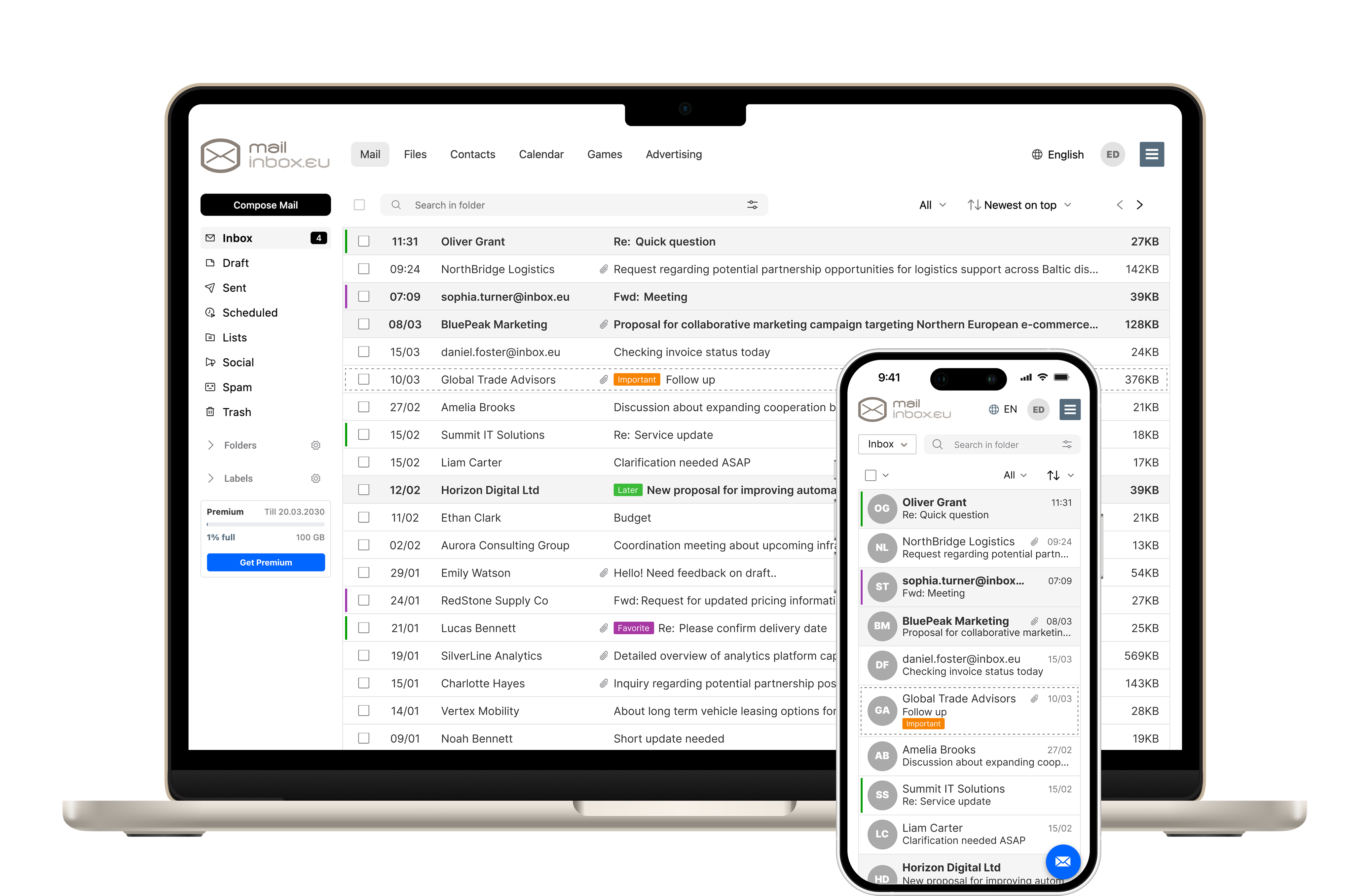 Inbox.eu screenshot