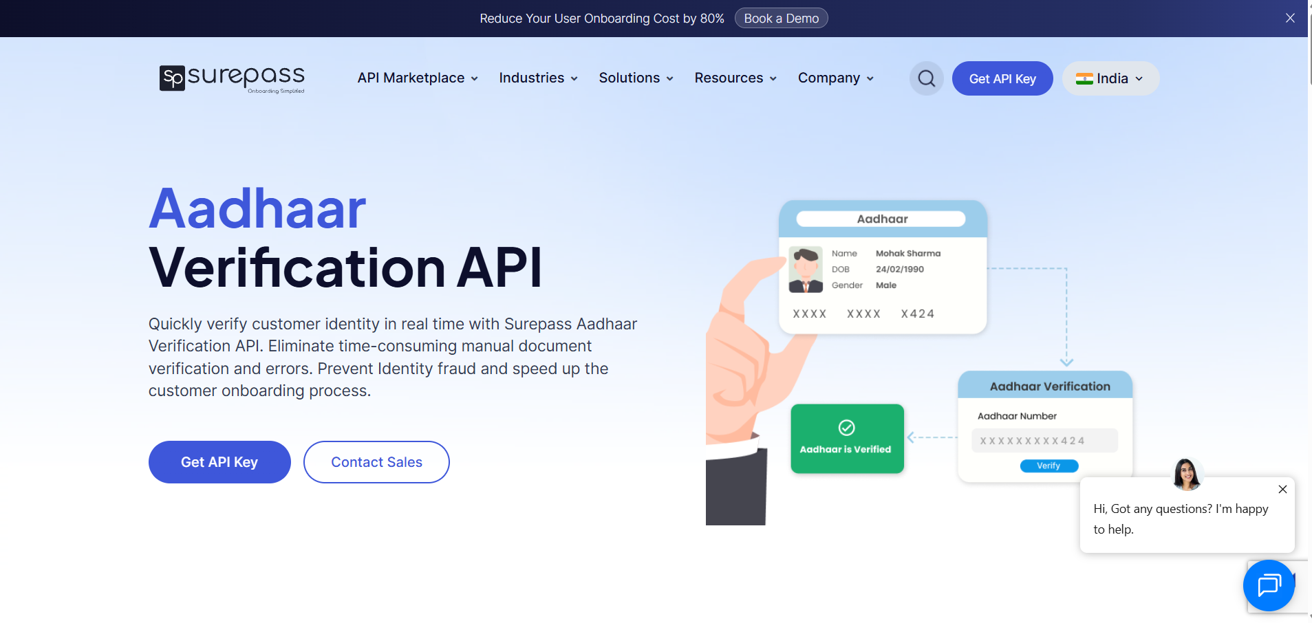 Aadhaar Verification API screenshot