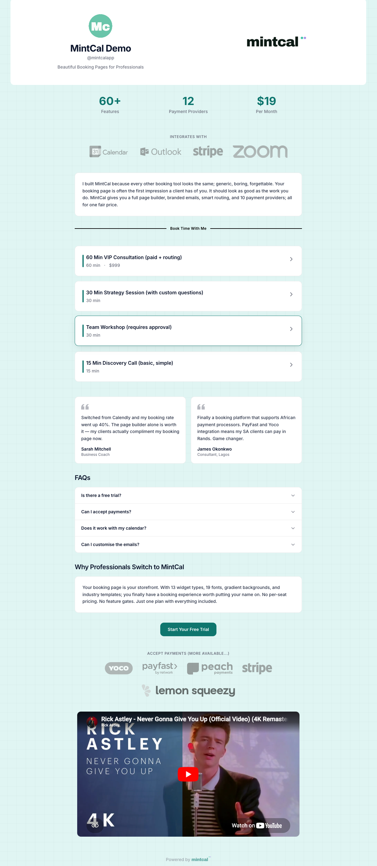 MintCal screenshot