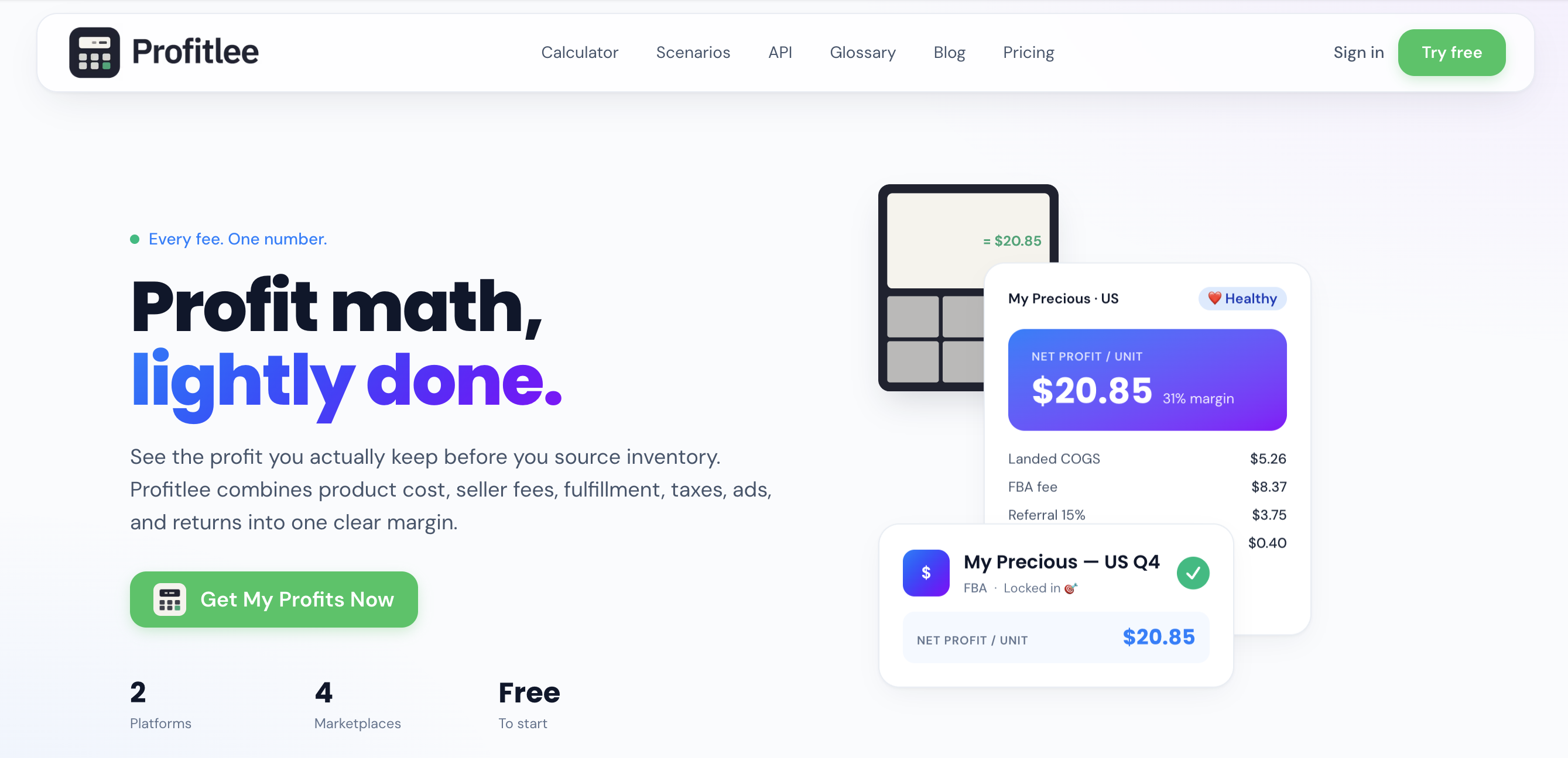 Profitlee: E-commerce Profit Calculator screenshot