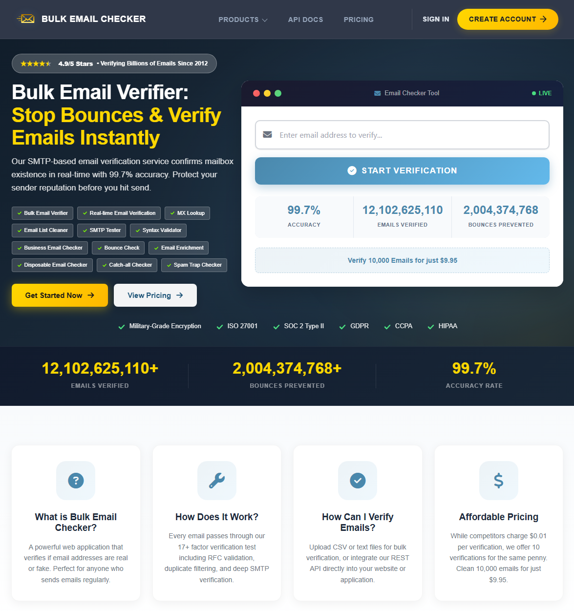 Bulk Email Checker screenshot