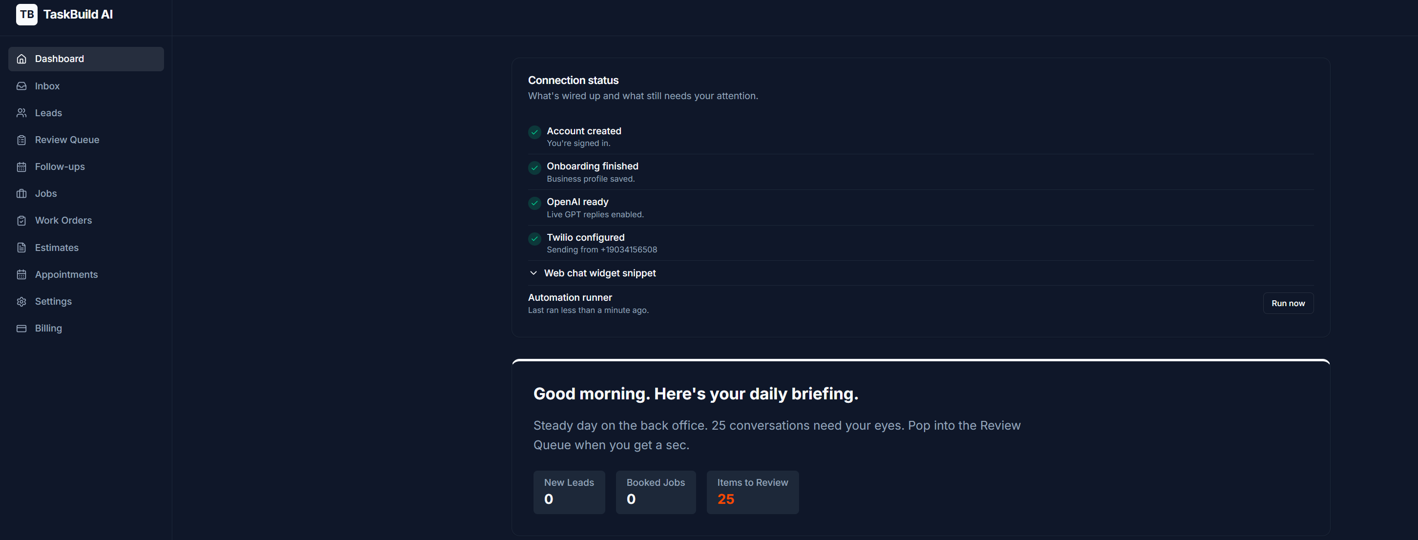 Task Build AIS screenshot
