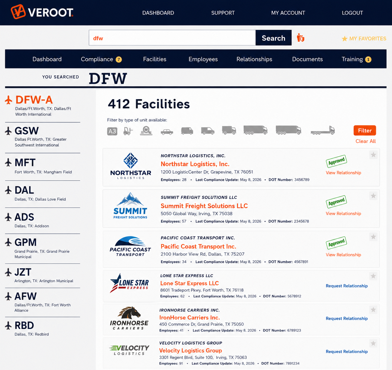 TSA Management Software screenshot