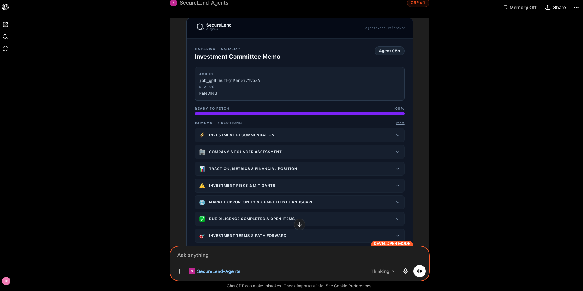 SecureLend Agents screenshot