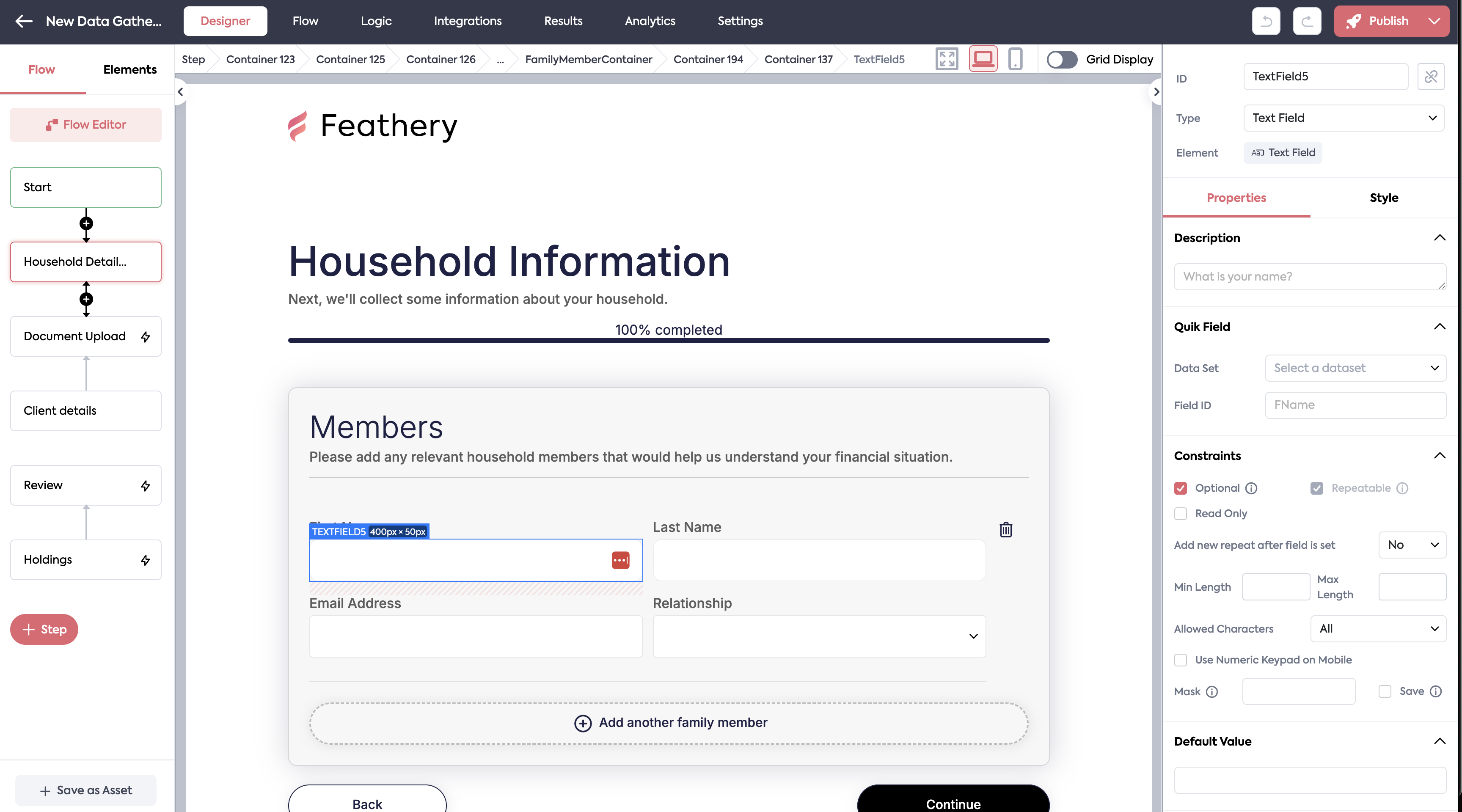 Feathery screenshot