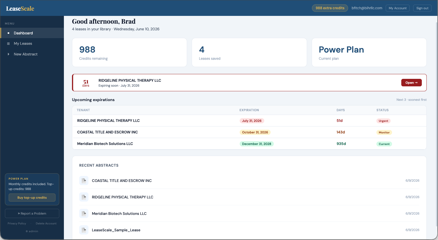 LeaseScale screenshot