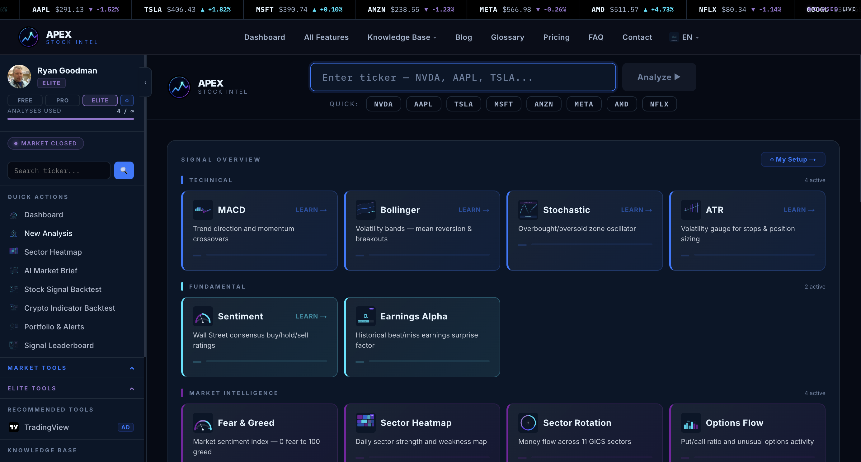 Apex Stock Intel screenshot