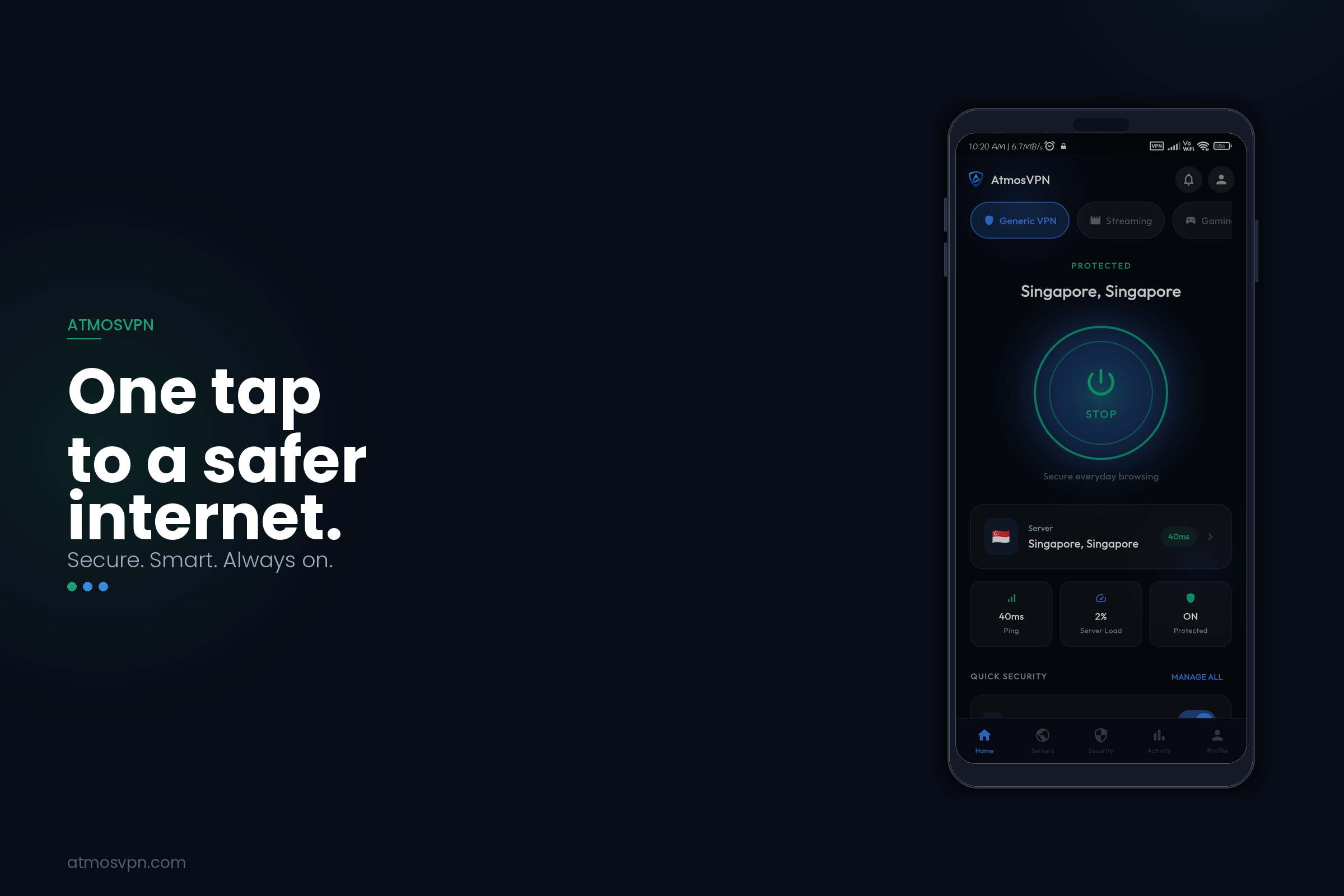 AtmosVPN screenshot
