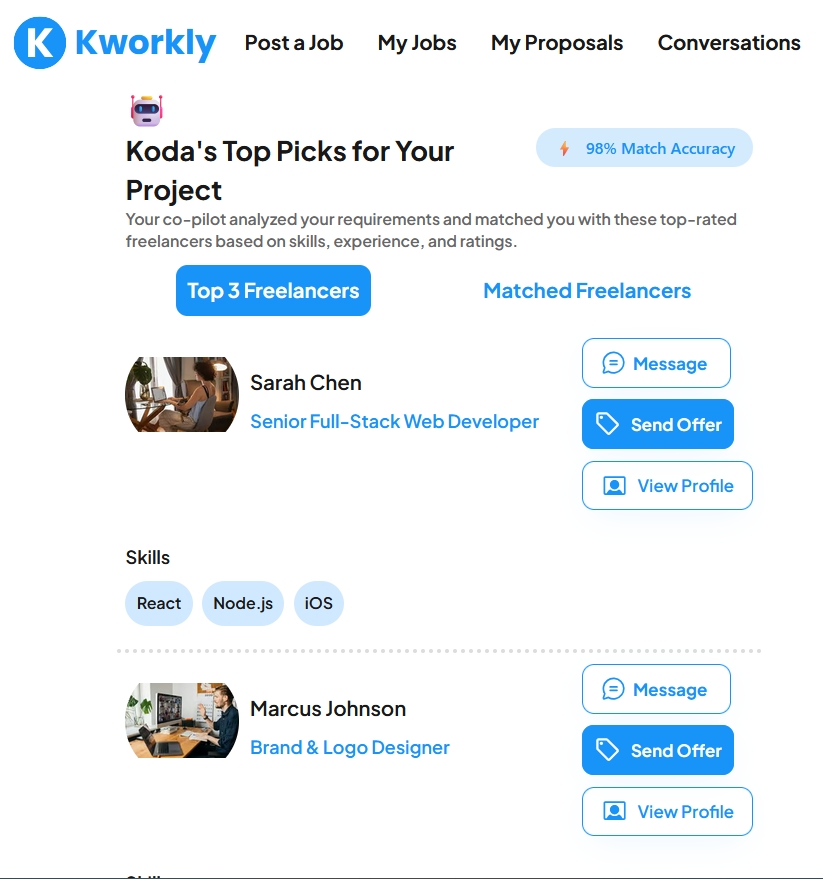 Kworkly screenshot