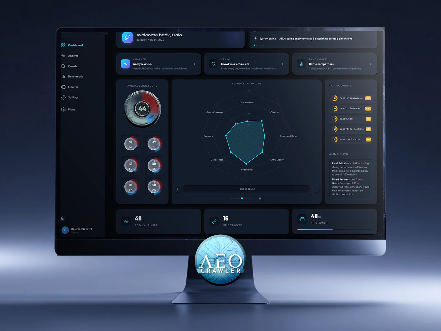 AEOCrawler by AI:nstein Apps screenshot