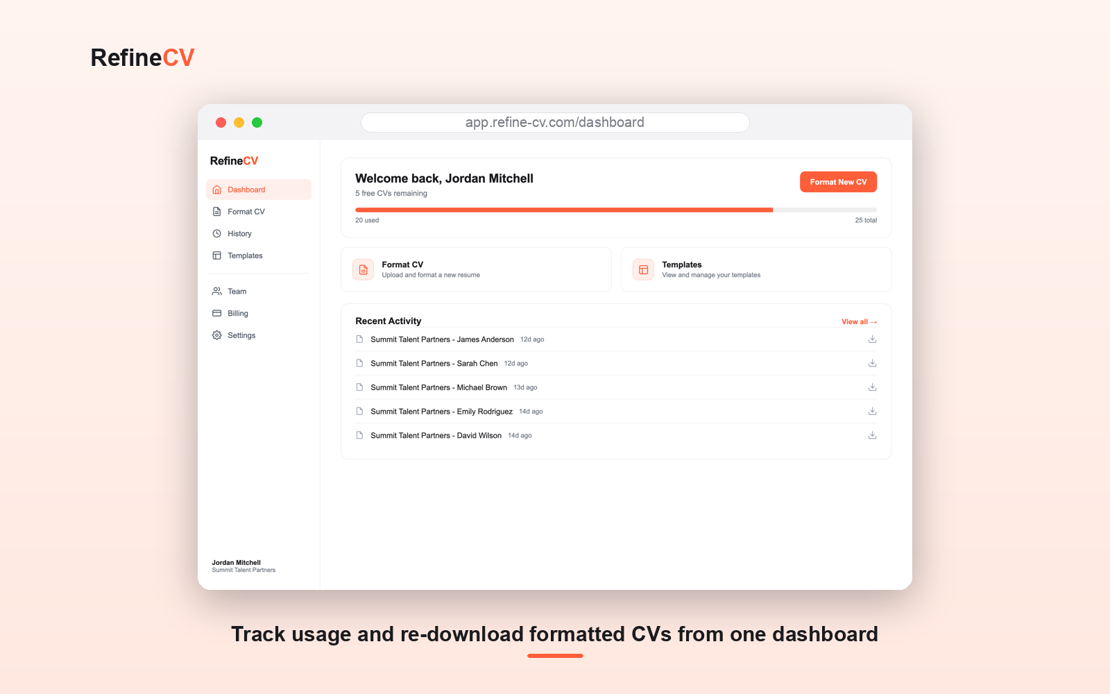 RefineCV screenshot