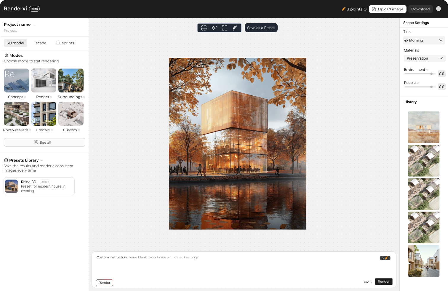 Rendervi screenshot