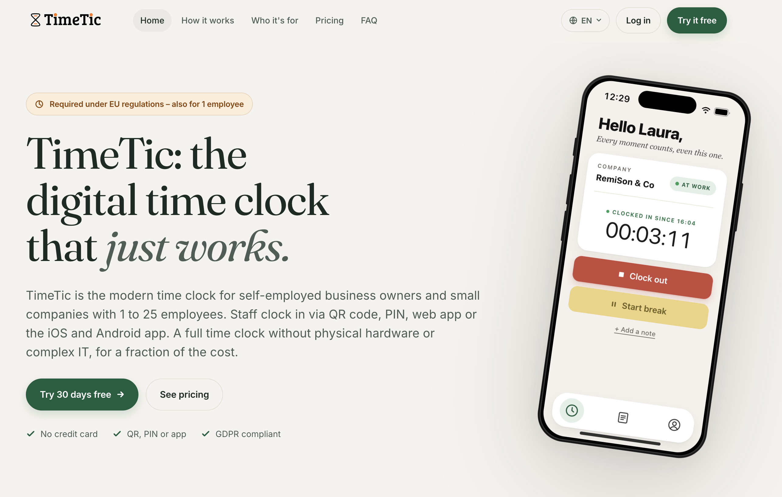 TimeTic screenshot