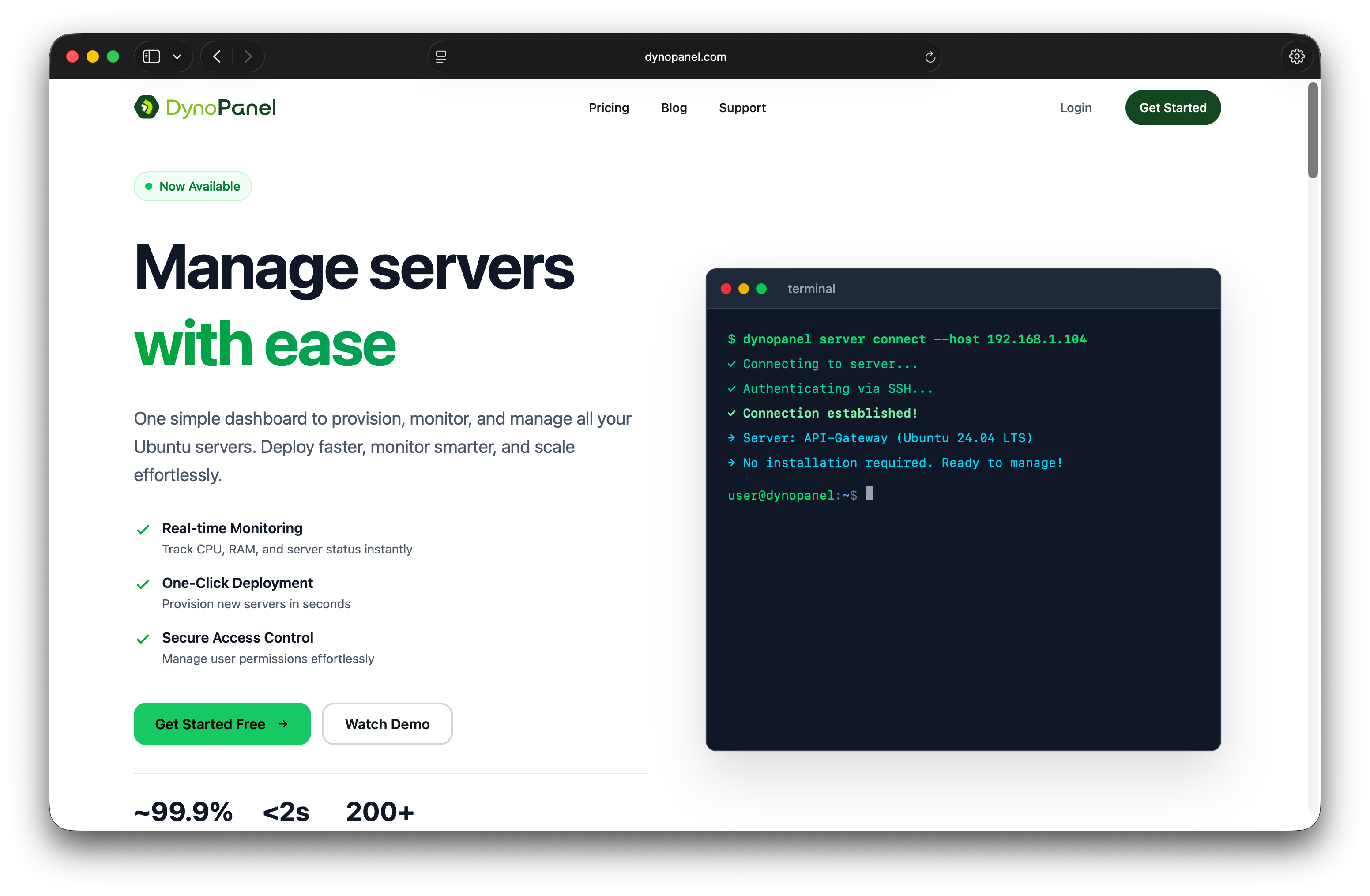 DynoPanel screenshot