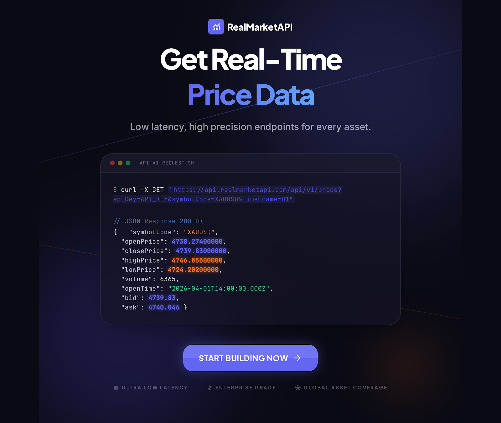 RealMarketAPI screenshot